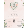 Invitación modelo corazón