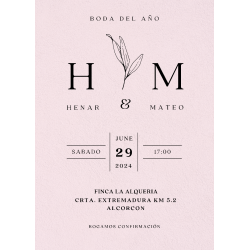 Invitación modelo cuarzo