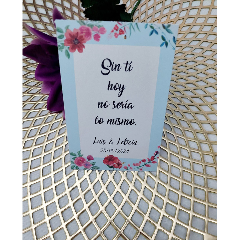 Tarjetas para detalles de tus invitados primavera