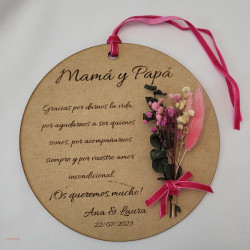 Placa madera personalizada