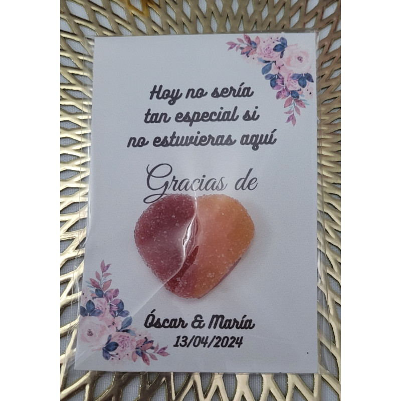 Tarjeta agradecimiento alejandrita