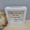 Huchas personalizadas. modelo: algo nos dice que sois los siguientes