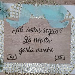 Cartel madera frase personalizada