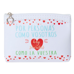 Monedero pastel con frases