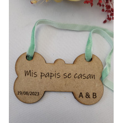 Placa madera hueso