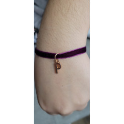 Pulseras terciopelo con inicial