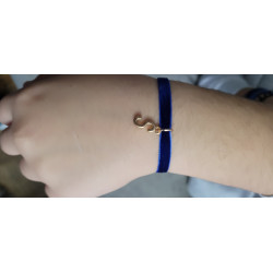 Pulseras terciopelo con inicial