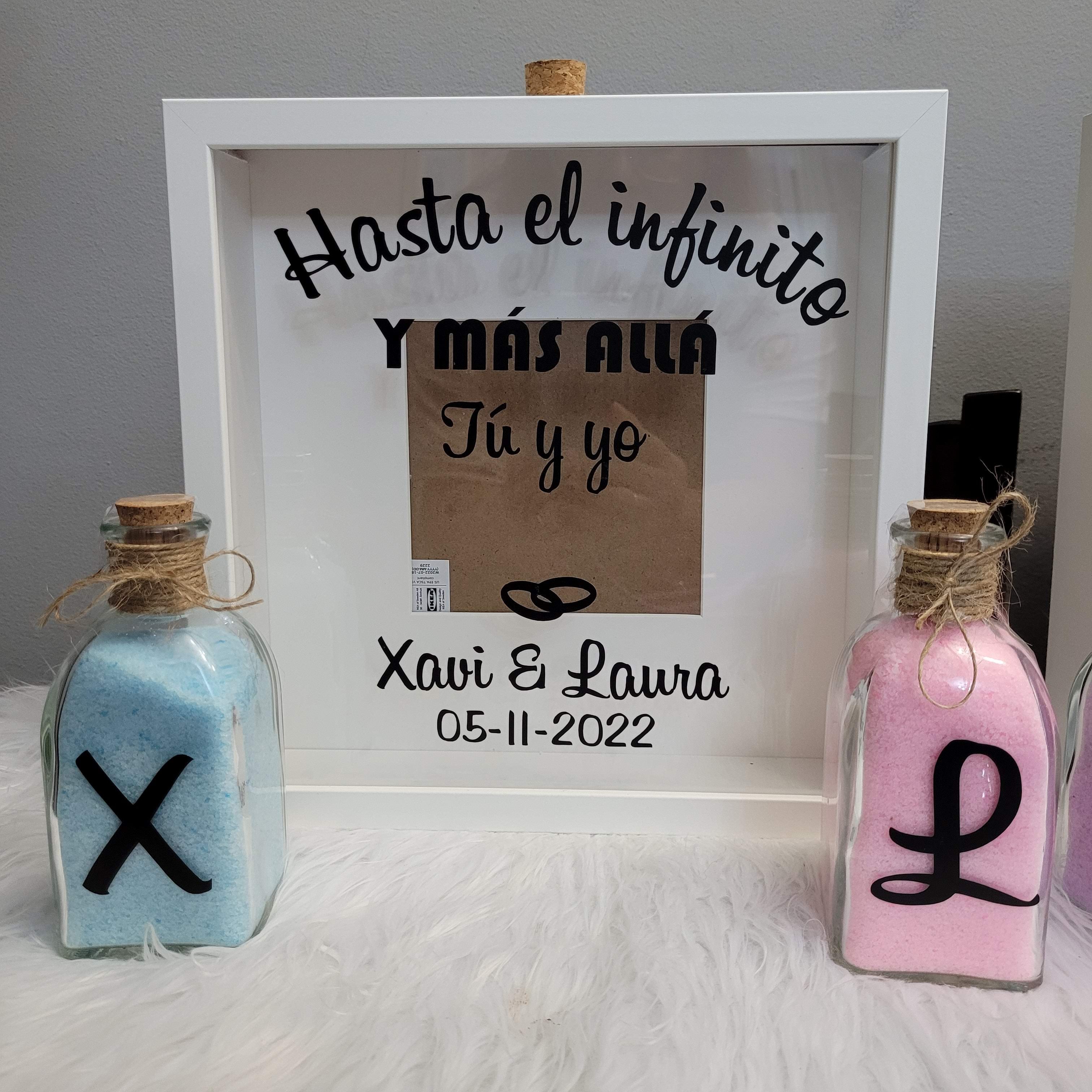 Ritual de arena para bodas personalizado Hasta el infinito