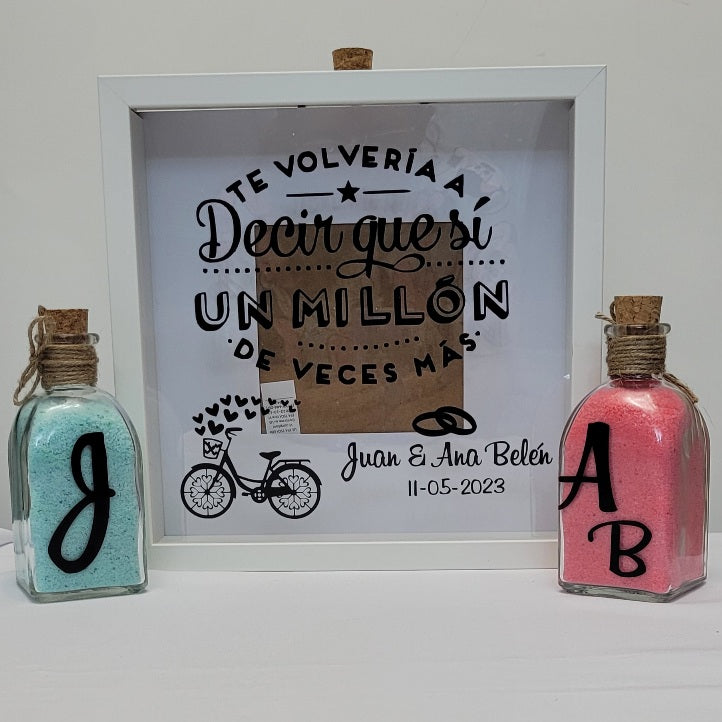 Ritual de arena para bodas personalizado Te volvería a decir que si