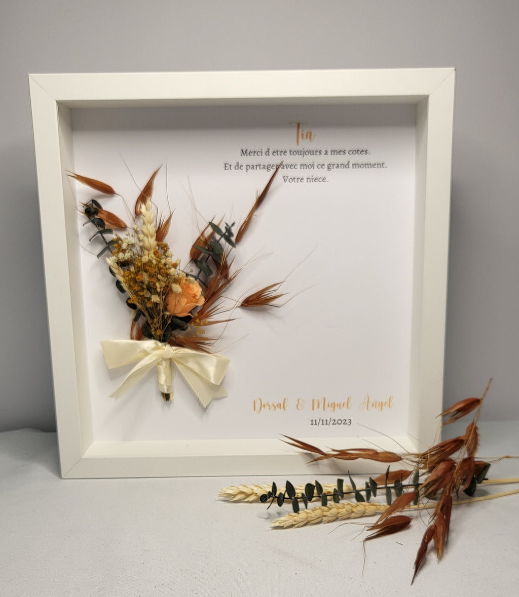 Cuadro flores preservadas "modelo otoñal"