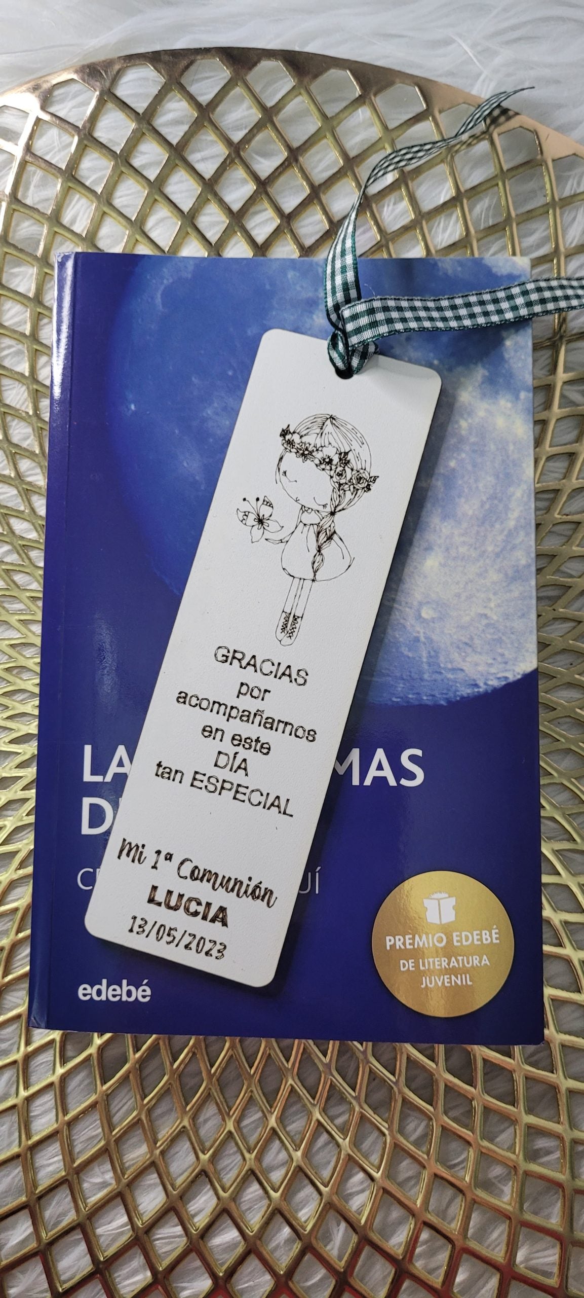 Marcapáginas de madera personalizados comunión