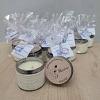 Vela personalizable con tapa madera con imán para comuniones